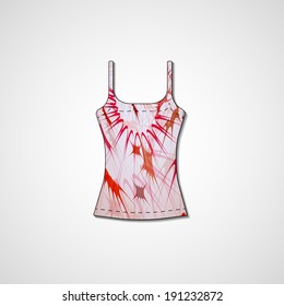 Abstract illustration on singlet, template editable.