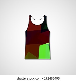 Abstract illustration on singlet, template editable.
