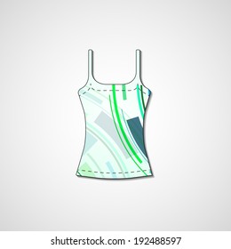 Abstract illustration on singlet, template editable.