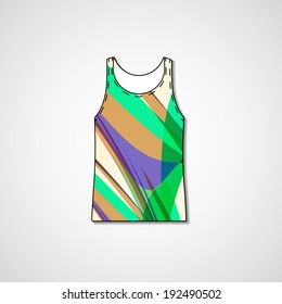 Abstract illustration on singlet, template editable.