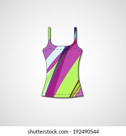 Abstract illustration on singlet, template editable.