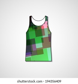 Abstract illustration on singlet, template editable.