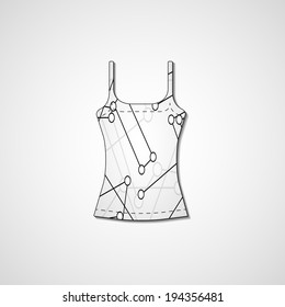 Abstract illustration on singlet, template editable.