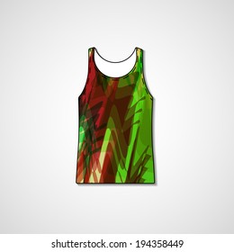 Abstract illustration on singlet, template editable.