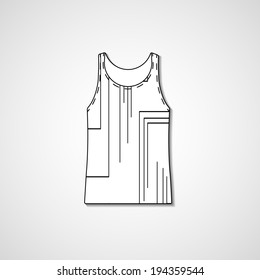 Abstract illustration on singlet, template editable.