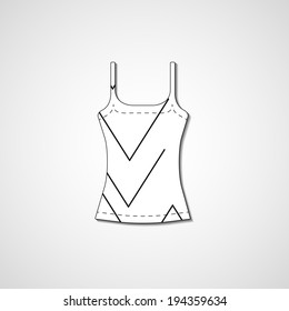 Abstract illustration on singlet, template editable.