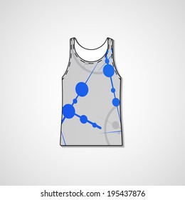 Abstract illustration on singlet, template editable.