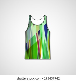 Abstract illustration on singlet, template editable.