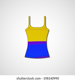 Abstract illustration on singlet, template editable.
