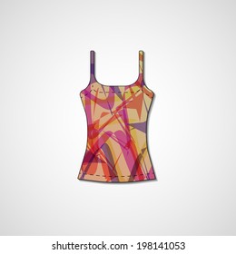 Abstract illustration on singlet, template editable.