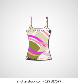 Abstract illustration on singlet, template editable.