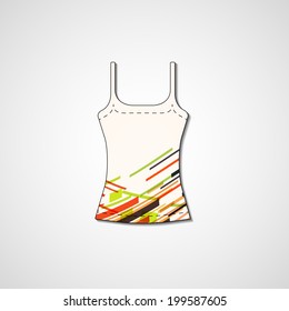 Abstract illustration on singlet, template editable.