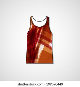 Abstract illustration on singlet, template editable.