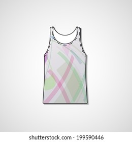 Abstract illustration on singlet, template editable.