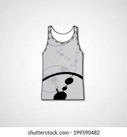 Abstract illustration on singlet, template editable.