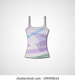 Abstract illustration on singlet, template editable.