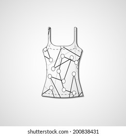 Abstract illustration on singlet, template editable.