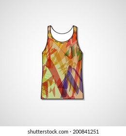 Abstract illustration on singlet, template editable.