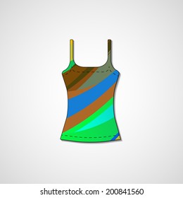 Abstract illustration on singlet, template editable.