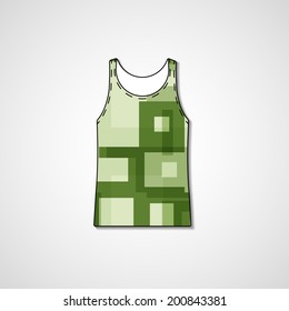 Abstract illustration on singlet, template editable.