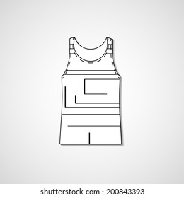 Abstract illustration on singlet, template editable.