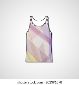 Abstract illustration on singlet, template editable.