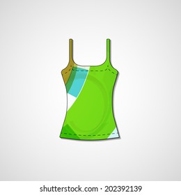 Abstract illustration on singlet, template editable.