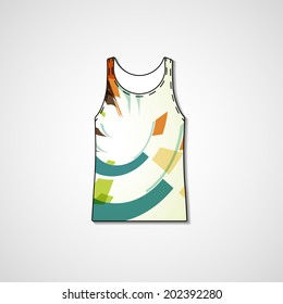 Abstract illustration on singlet, template editable.