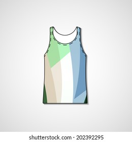 Abstract illustration on singlet, template editable.
