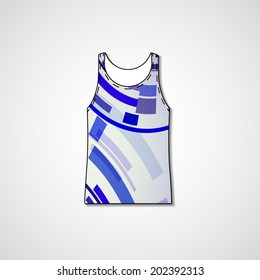 Abstract illustration on singlet, template editable.