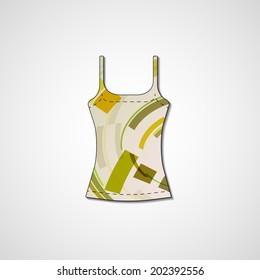Abstract illustration on singlet, template editable.