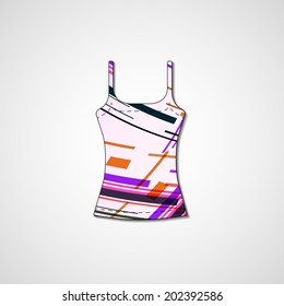 Abstract illustration on singlet, template editable.