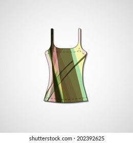 Abstract illustration on singlet, template editable.