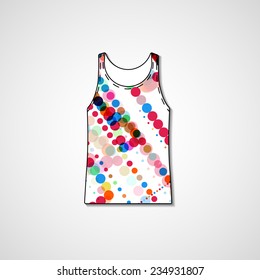 Abstract illustration on singlet, template editable.