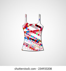Abstract illustration on singlet, template editable.