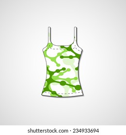 Abstract illustration on singlet, template editable.