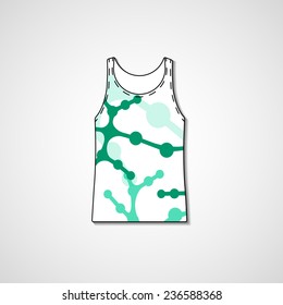 Abstract illustration on singlet, template editable.