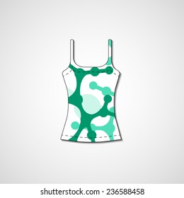 Abstract illustration on singlet, template editable.