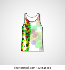 Abstract illustration on singlet, template editable.