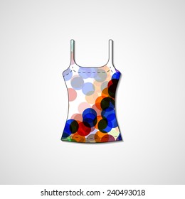 Abstract illustration on singlet, template editable.