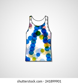 Abstract illustration on singlet, template editable.