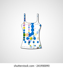 Abstract illustration on singlet, template editable.