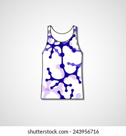 Abstract illustration on singlet, template editable.