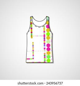 Abstract illustration on singlet, template editable.