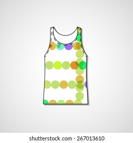 Abstract illustration on singlet template editable.