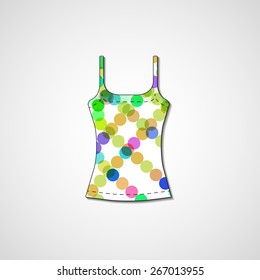 Abstract illustration on singlet template editable.