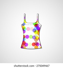 Abstract illustration on singlet, template editable.
