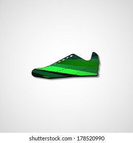 Abstract illustration on sneakers, template editable.
