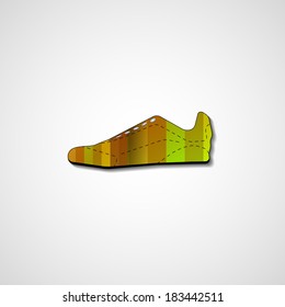 Abstract illustration on sneakers, template editable.