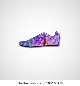 Abstract illustration on sneakers, template editable.